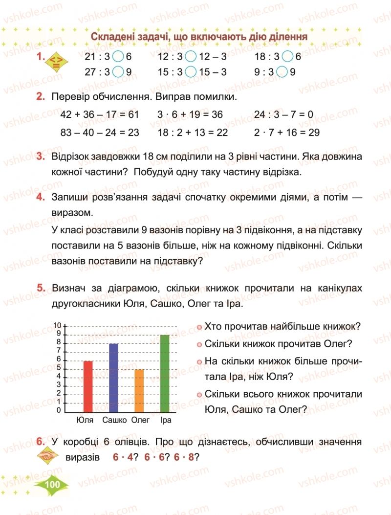 Страница 100 | Підручник Математика 2 клас М.В. Козак, О.П. Корчевська 2019