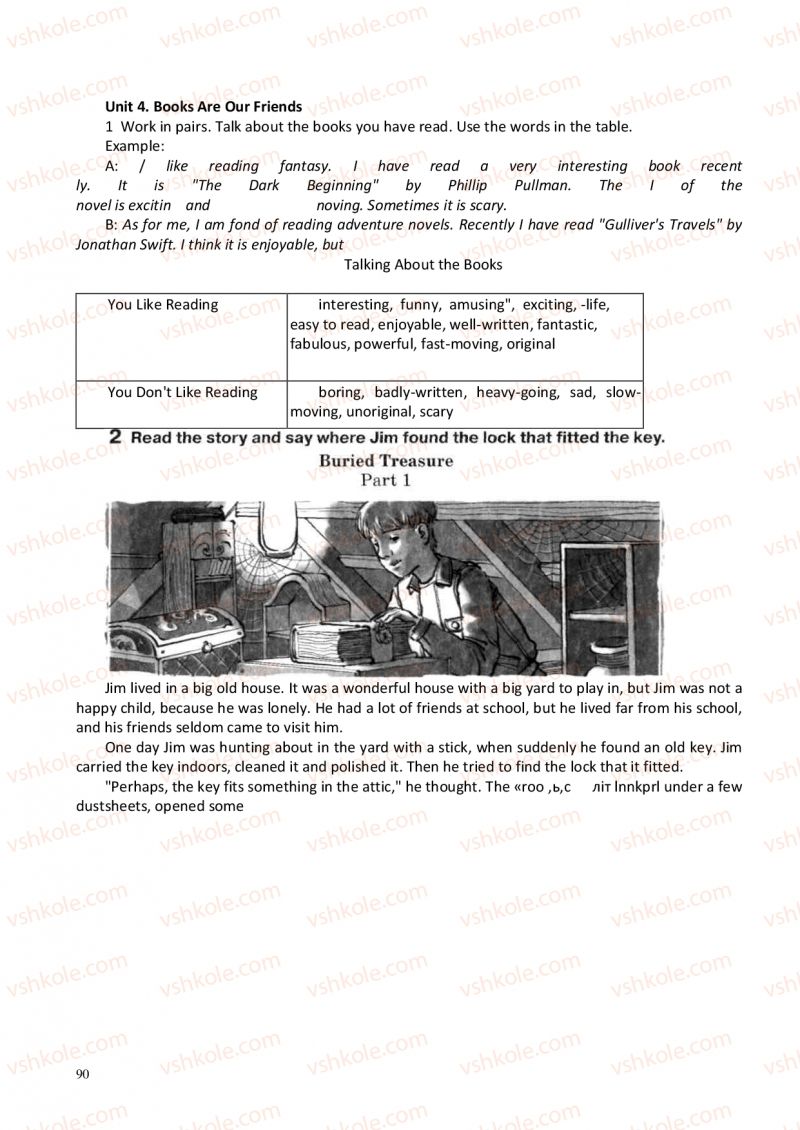 Страница 90 | Підручник Англiйська мова 6 клас А.М. Несвіт 2012