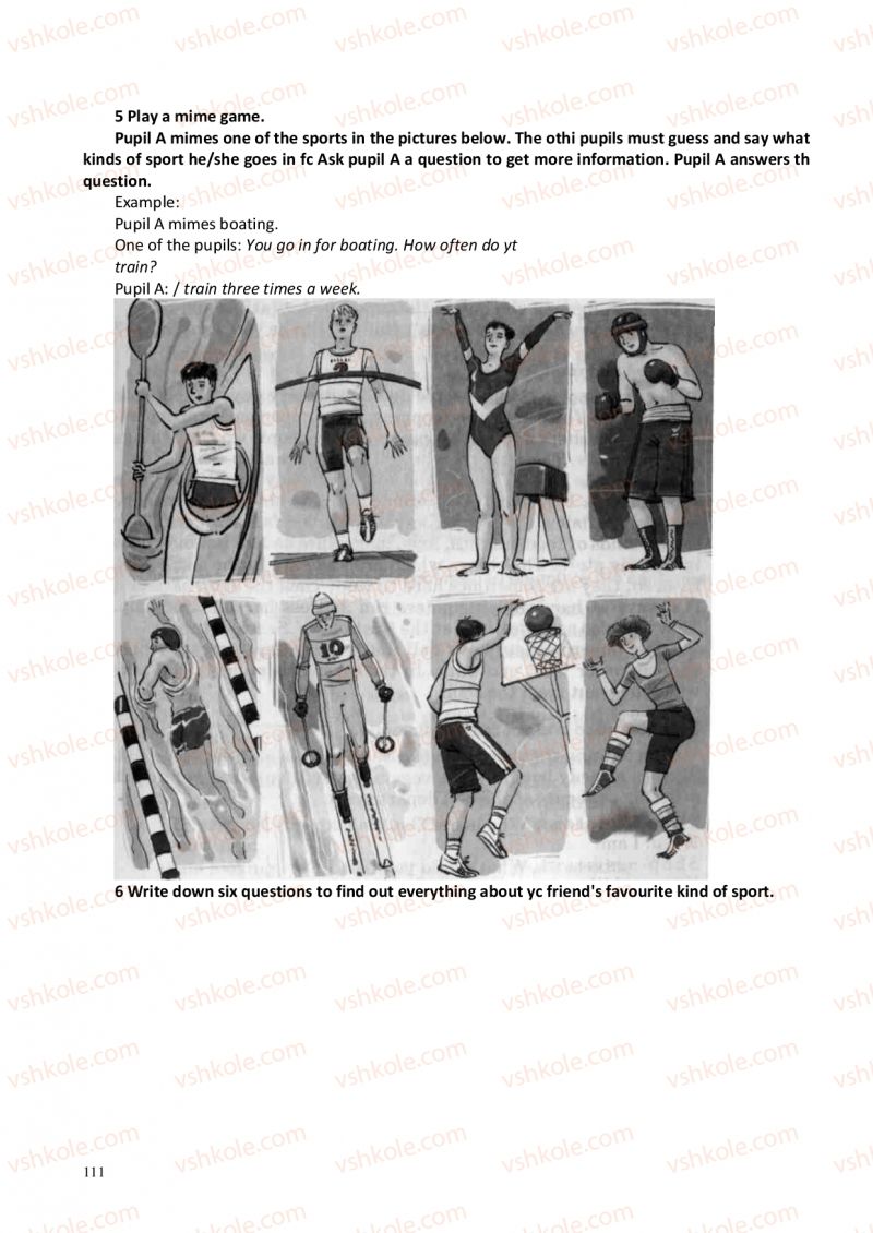 Страница 111 | Підручник Англiйська мова 6 клас А.М. Несвіт 2012
