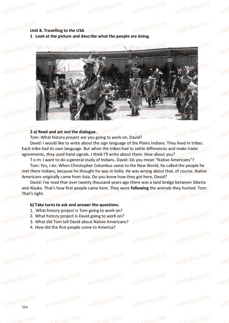 Страница 164 | Підручник Англiйська мова 6 клас А.М. Несвіт 2012