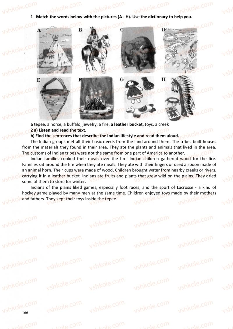 Страница 166 | Підручник Англiйська мова 6 клас А.М. Несвіт 2012