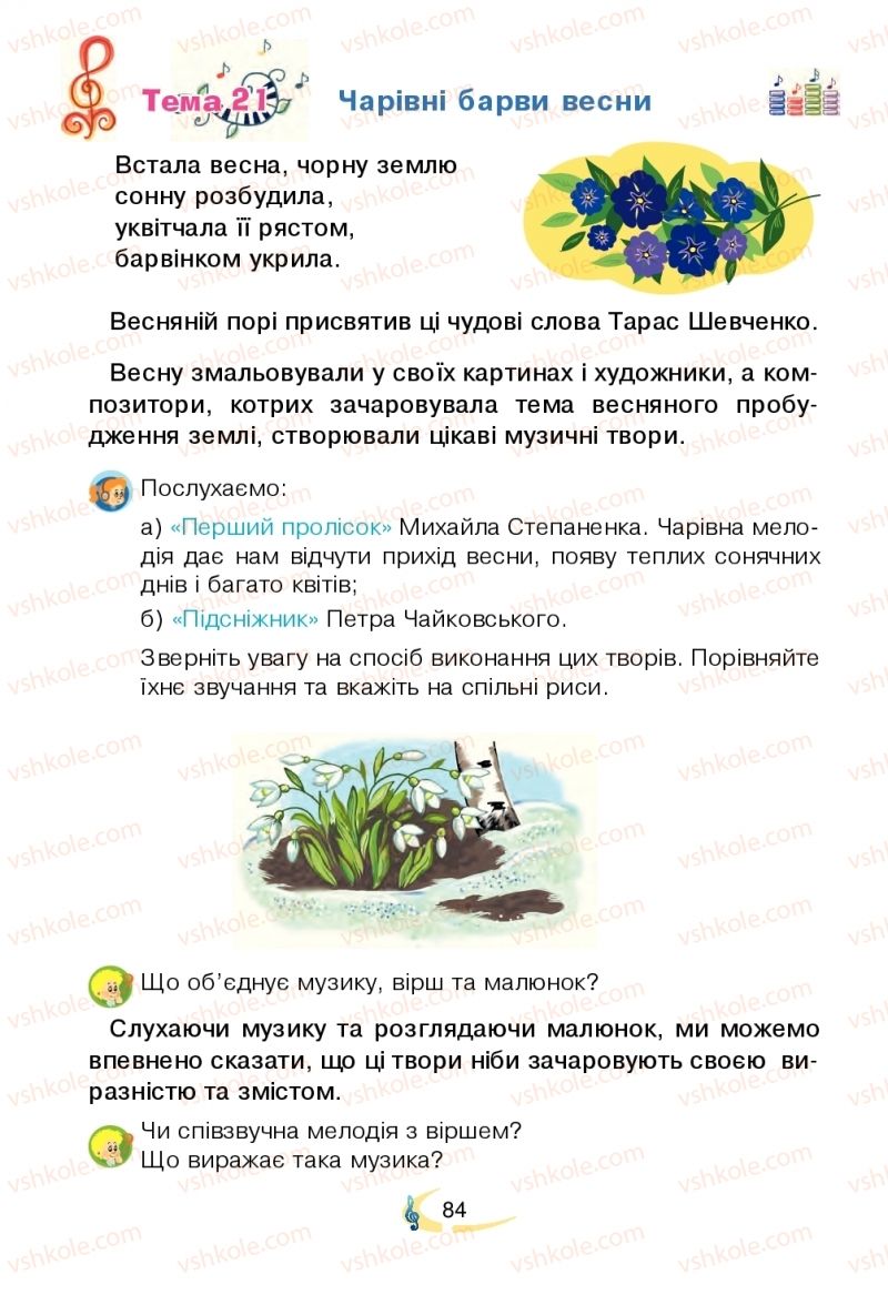 Страница 84 | Підручник Мистецтво 2 клас В.М. Островський, Г.П. Федун 2019