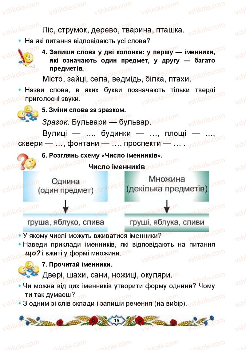 Страница 15 | Підручник Українська мова 2 клас В.І. Наумчук, М.М. Наумчук, Н.Я. Коник 2019 2 частина