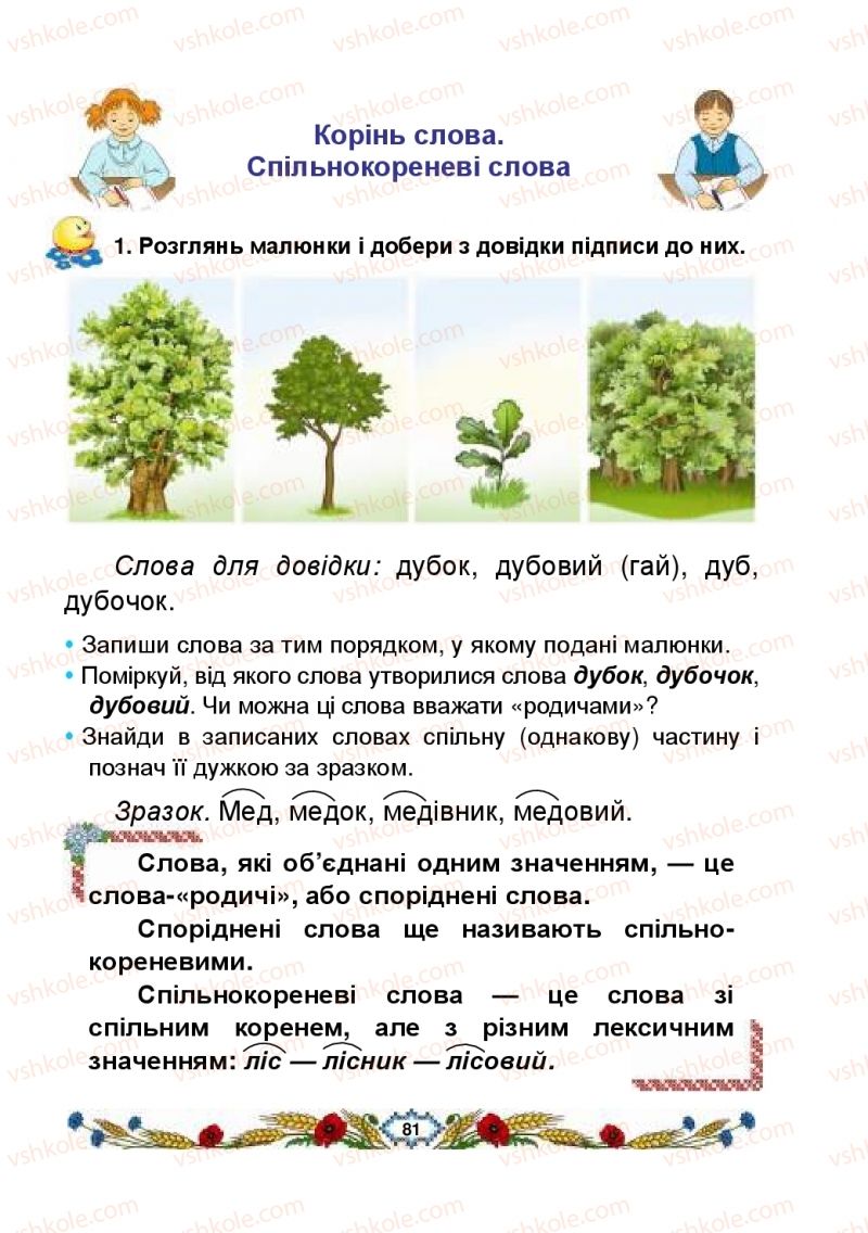 Страница 81 | Підручник Українська мова 2 клас В.І. Наумчук, М.М. Наумчук, Н.Я. Коник 2019 2 частина