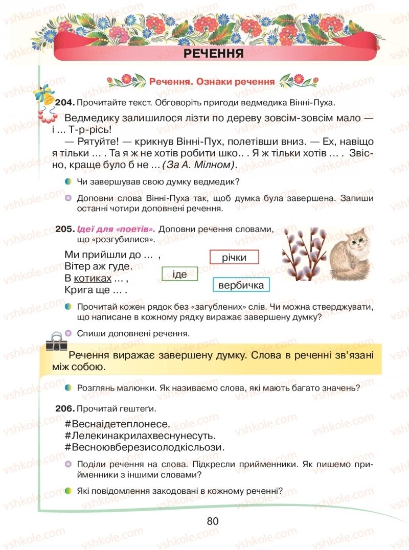 Страница 80 | Підручник Українська мова 2 клас М.Д. Захарійчук 2019 1 частина