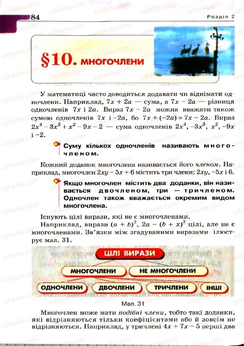 Страница 84 | Підручник Алгебра 7 клас Г.П. Бевз, В.Г. Бевз 2007