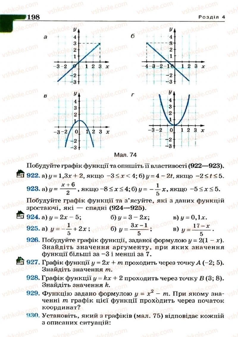 Страница 198 | Підручник Алгебра 7 клас Г.П. Бевз, В.Г. Бевз 2007