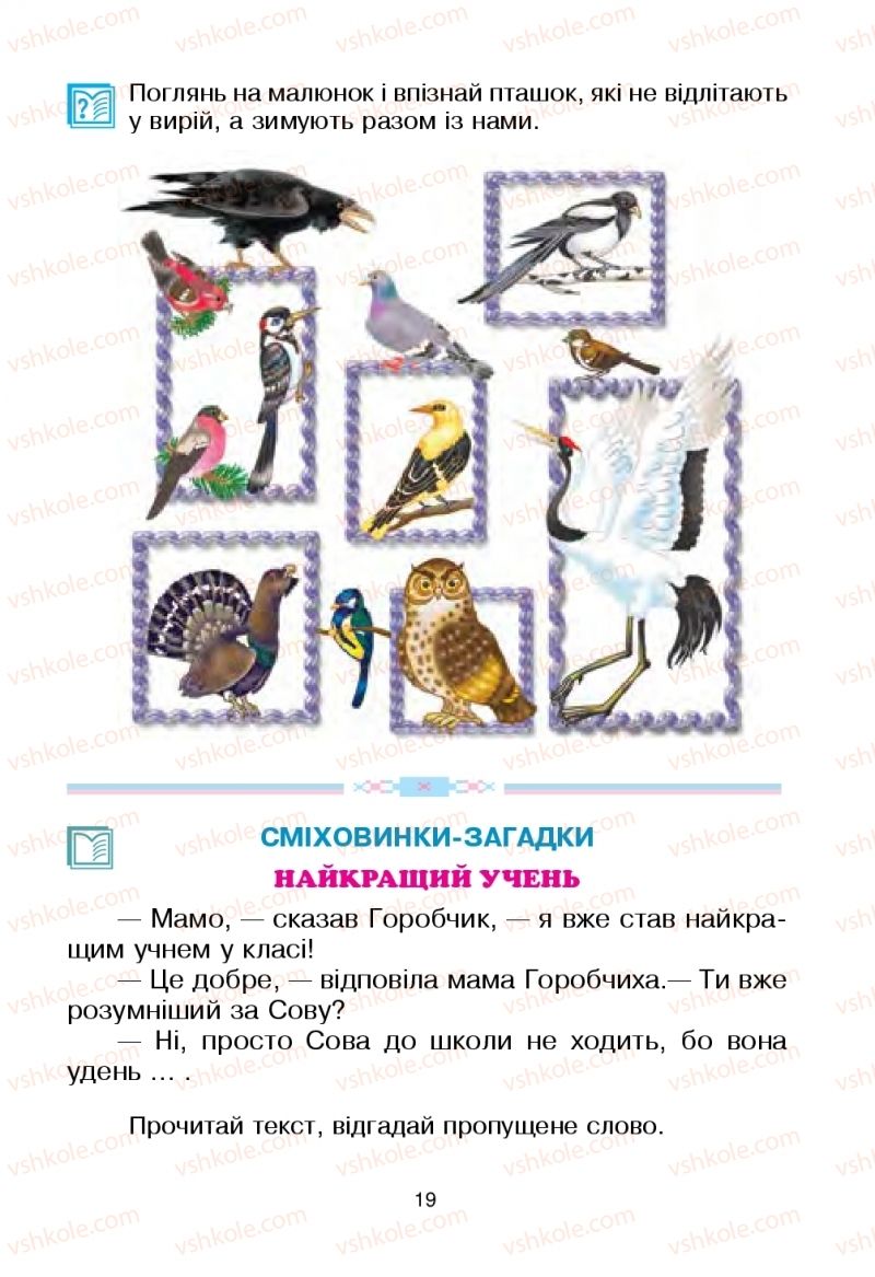 Страница 19 | Підручник Українська мова 2 клас В.П. Чипурко 2019 2 частина