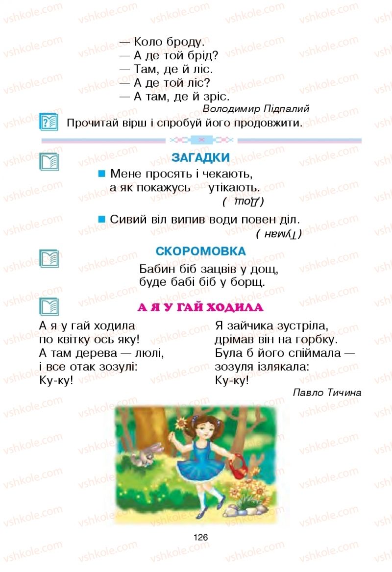 Страница 126 | Підручник Українська мова 2 клас В.П. Чипурко 2019 2 частина