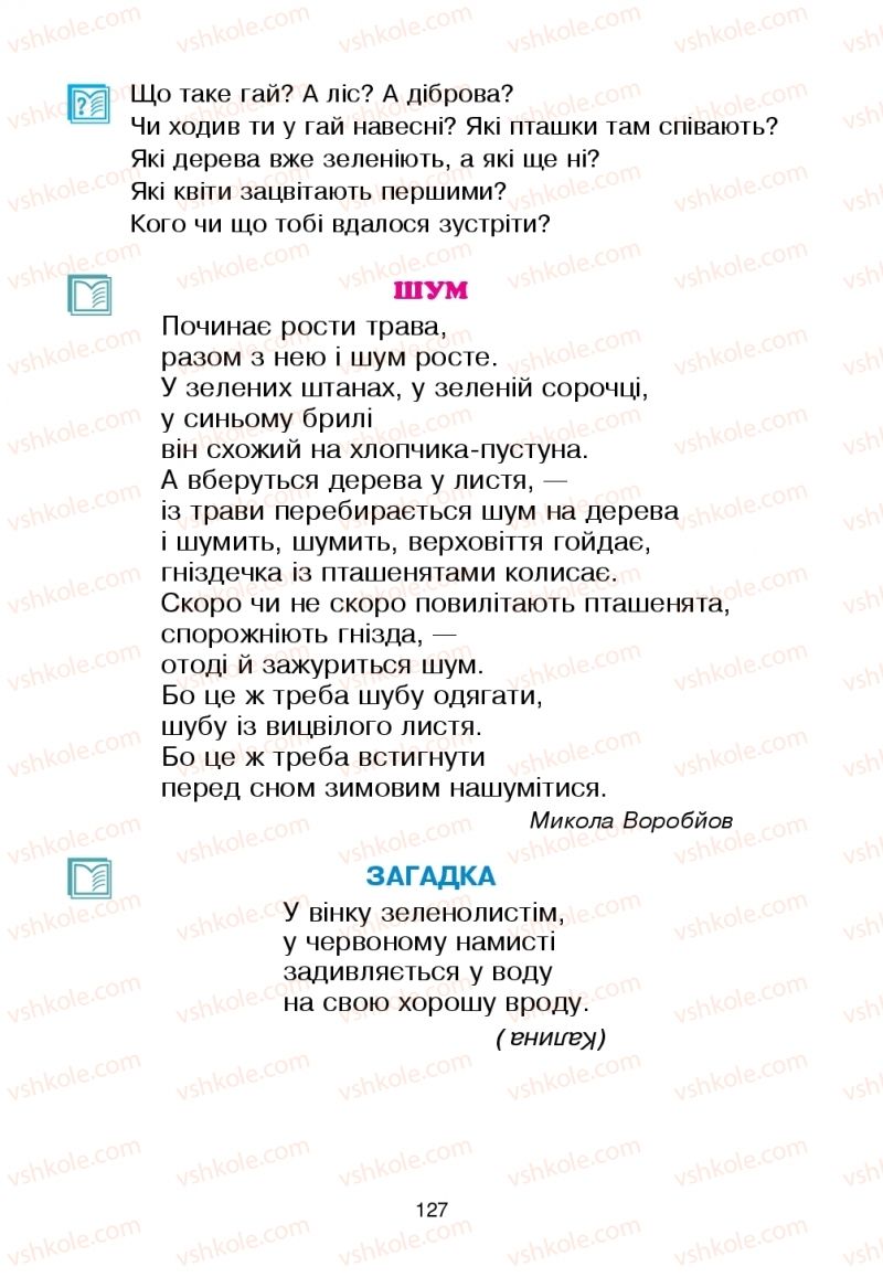 Страница 127 | Підручник Українська мова 2 клас В.П. Чипурко 2019 2 частина