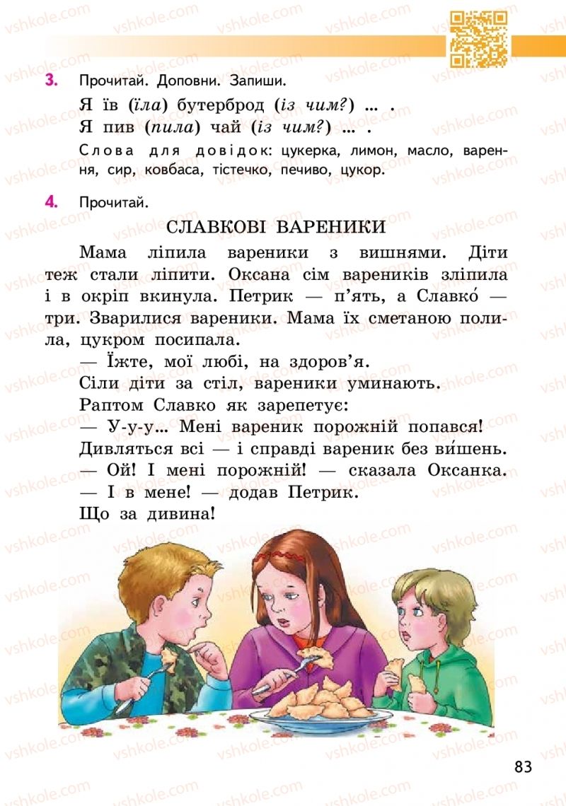 Страница 83 | Підручник Українська мова 2 клас О.М. Коваленко 2019 1 частина