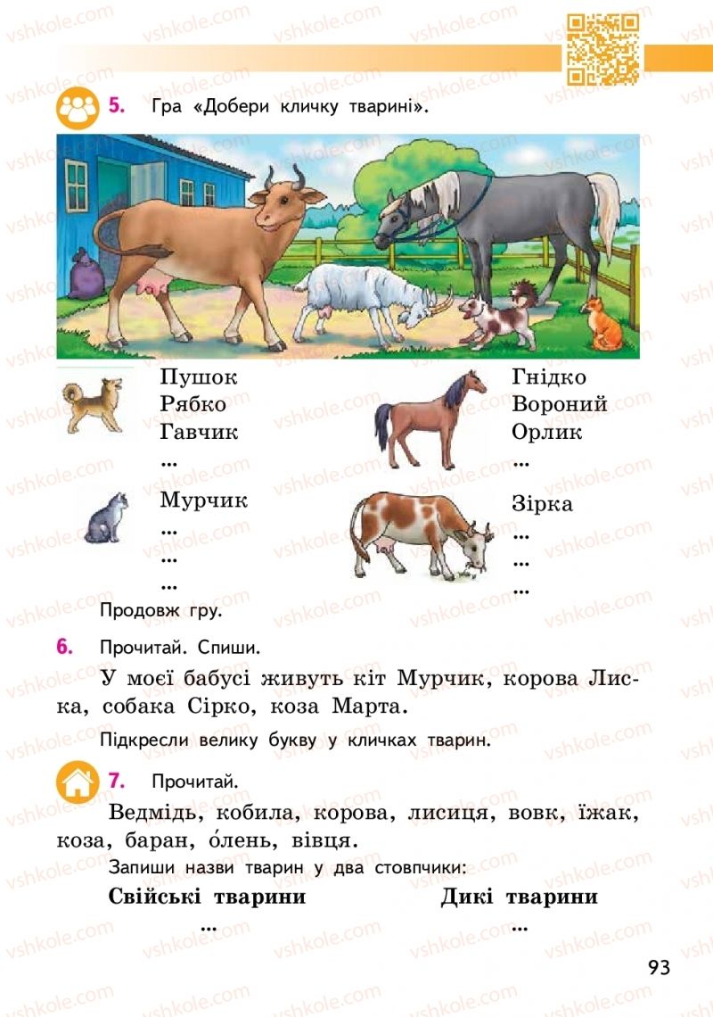 Страница 93 | Підручник Українська мова 2 клас О.М. Коваленко 2019 1 частина