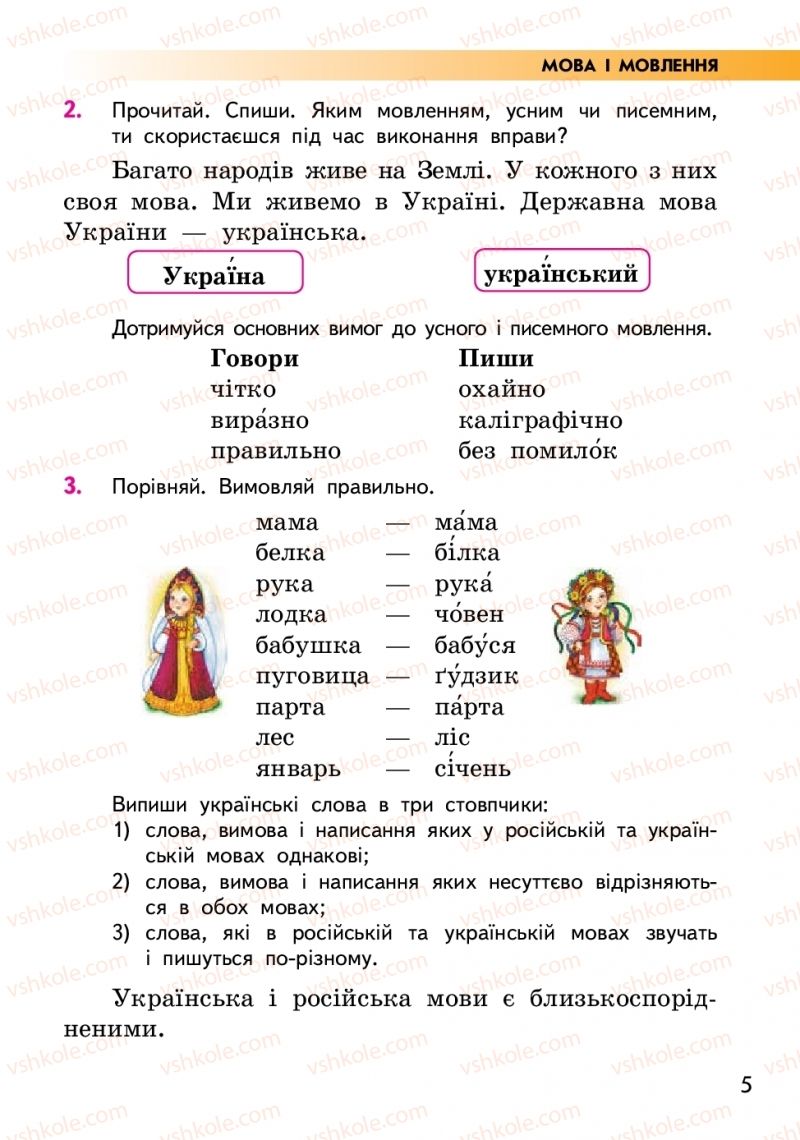 Страница 5 | Підручник Українська мова 2 клас О.М. Коваленко 2019 2 частина