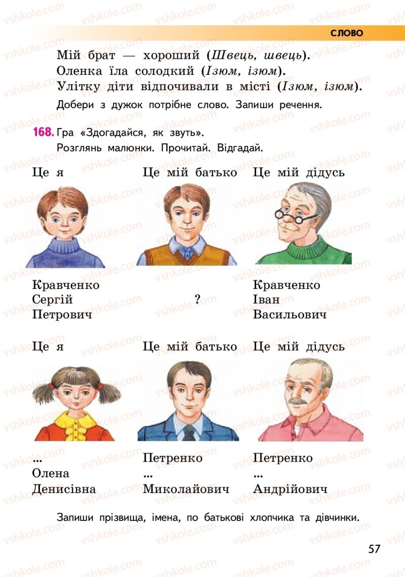 Страница 57 | Підручник Українська мова 2 клас О.М. Коваленко 2019 2 частина