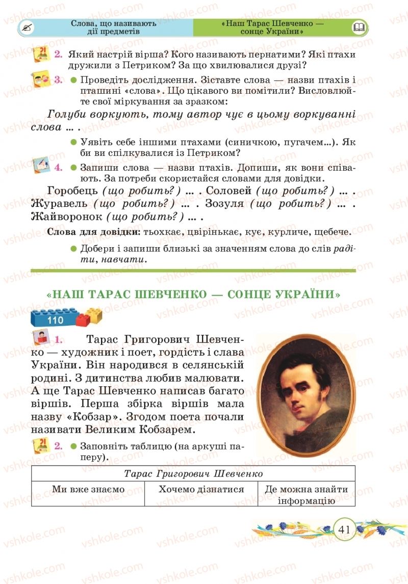 Страница 41 | Підручник Українська мова 2 клас Г.М. Сапун, О.Д. Придаток 2019 2 частина