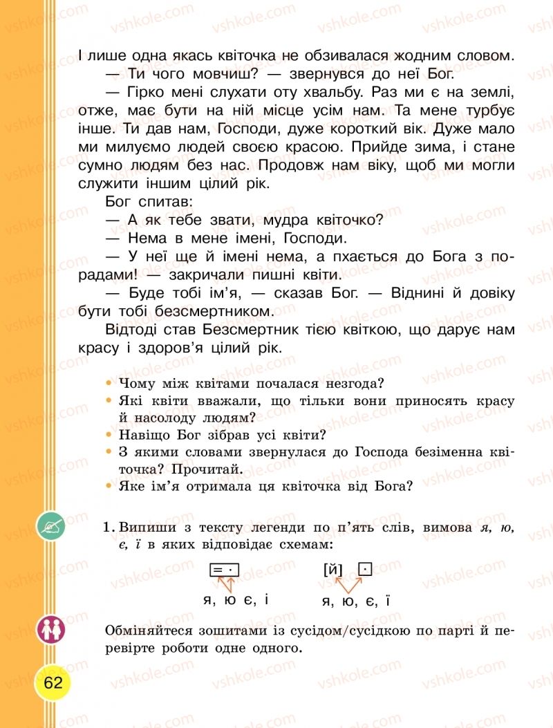 Страница 62 | Підручник Українська мова 2 клас Л.І. Тимченко, І.В. Цепова 2019 1 частина