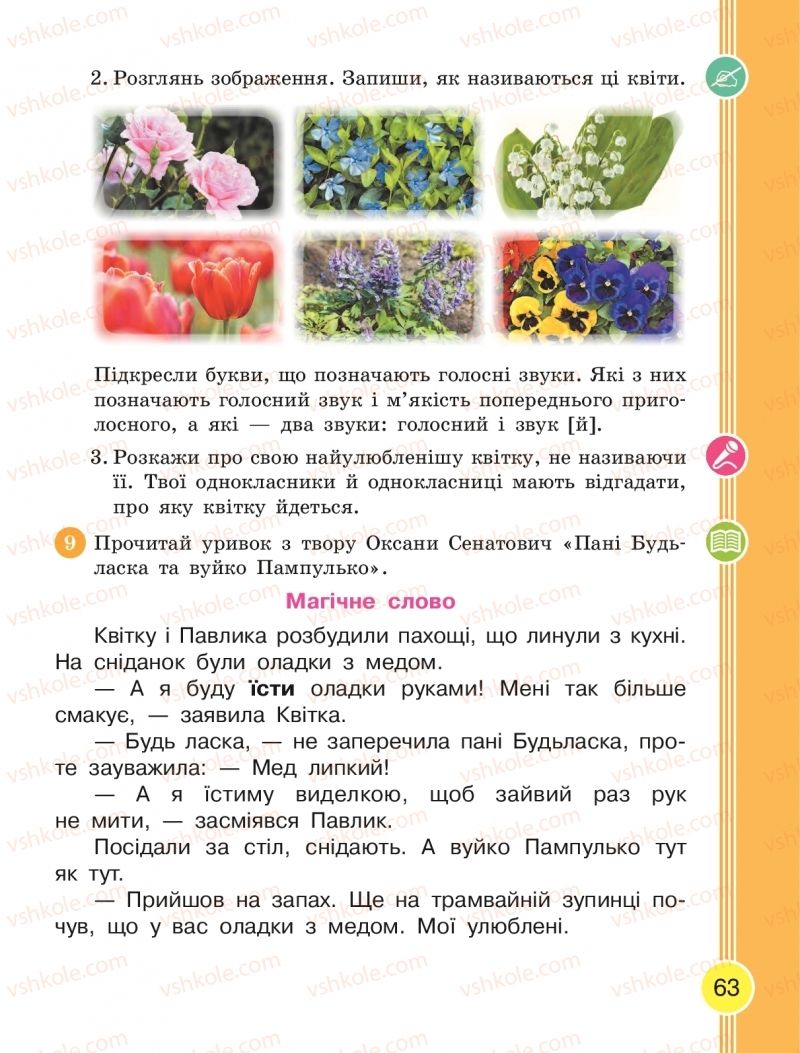 Страница 63 | Підручник Українська мова 2 клас Л.І. Тимченко, І.В. Цепова 2019 1 частина