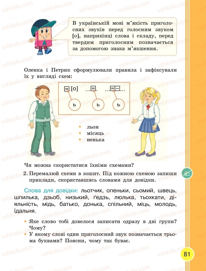 Страница 81 | Підручник Українська мова 2 клас Л.І. Тимченко, І.В. Цепова 2019 1 частина