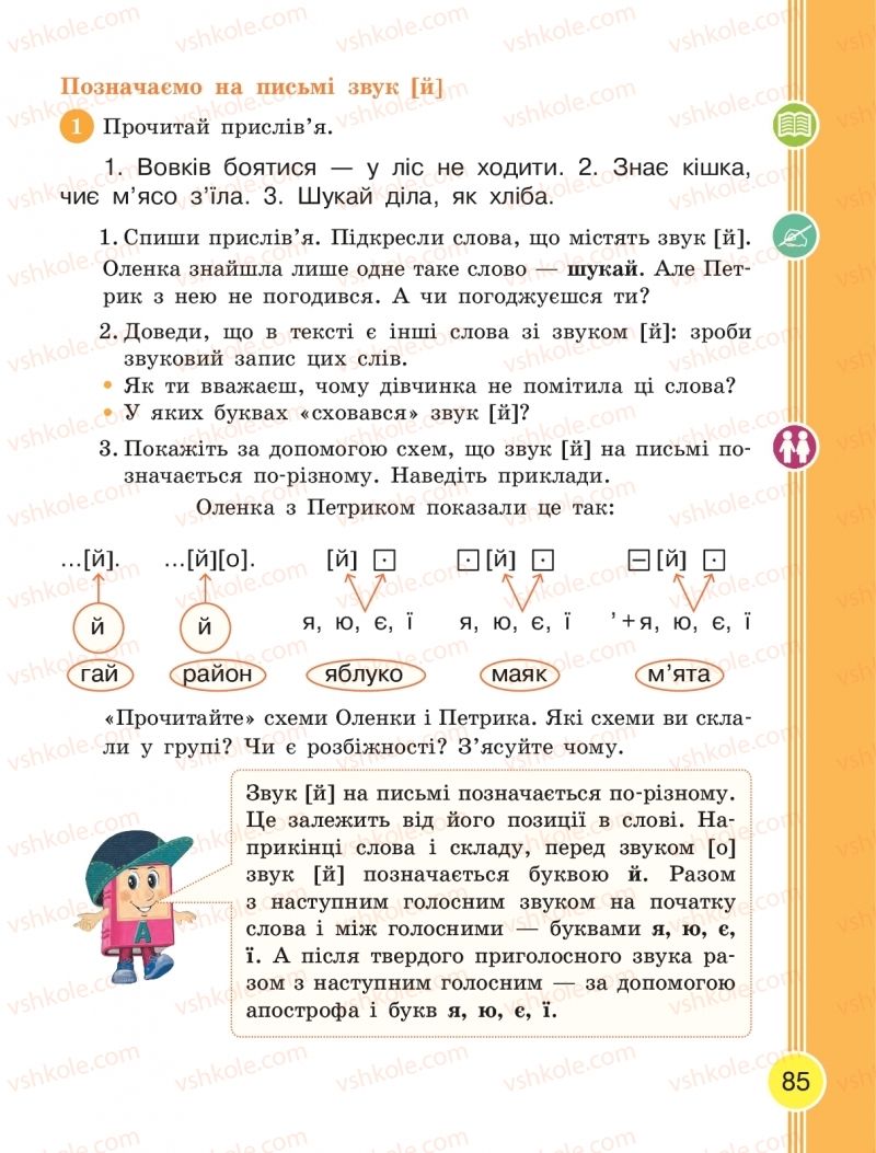 Страница 85 | Підручник Українська мова 2 клас Л.І. Тимченко, І.В. Цепова 2019 1 частина