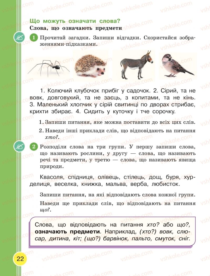 Страница 22 | Підручник Українська мова 2 клас Л.І. Тимченко, І.В. Цепова 2019 2 частина