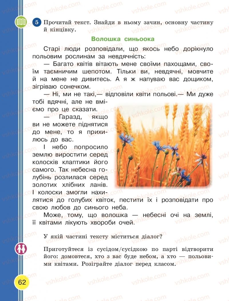 Страница 62 | Підручник Українська мова 2 клас Л.І. Тимченко, І.В. Цепова 2019 2 частина