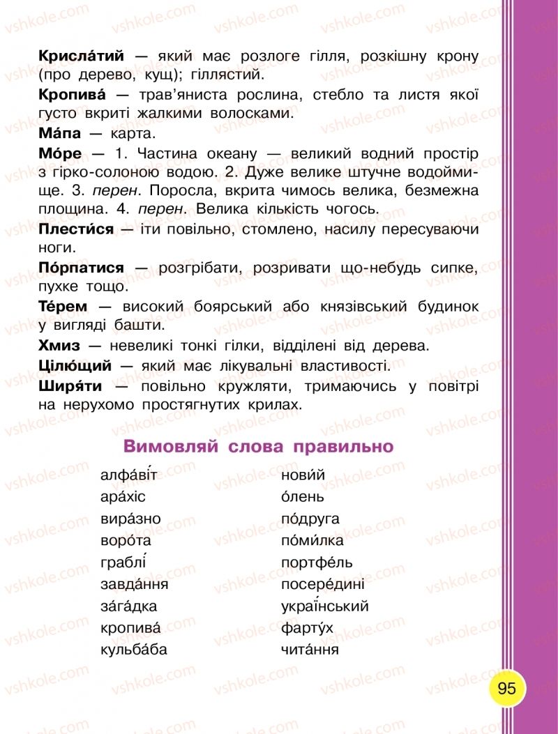 Страница 95 | Підручник Українська мова 2 клас Л.І. Тимченко, І.В. Цепова 2019 2 частина