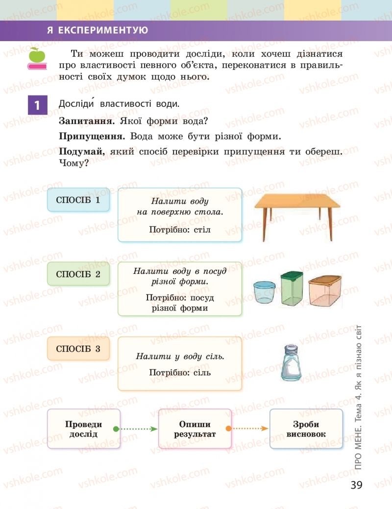Страница 39 | Підручник Я досліджую світ 2 клас І.О. Большакова, М.С. Пристінська 2019 1 частина