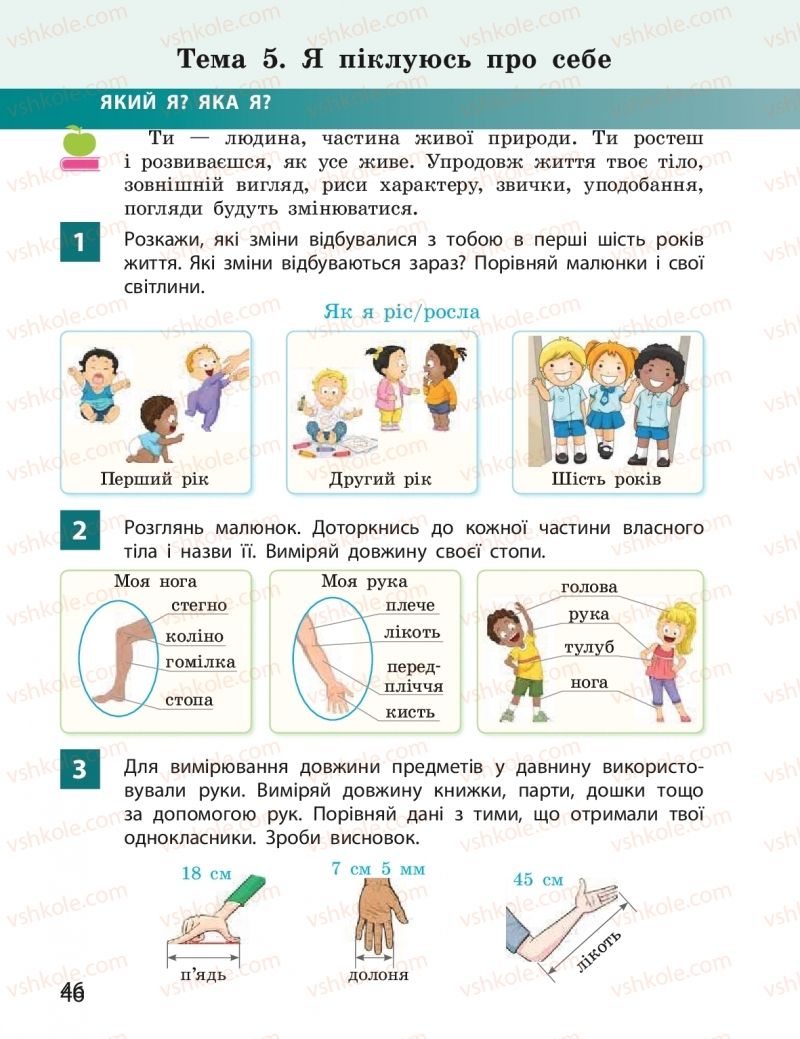 Страница 46 | Підручник Я досліджую світ 2 клас І.О. Большакова, М.С. Пристінська 2019 1 частина