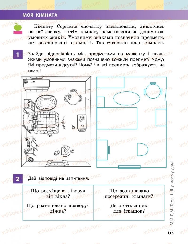 Страница 63 | Підручник Я досліджую світ 2 клас І.О. Большакова, М.С. Пристінська 2019 1 частина