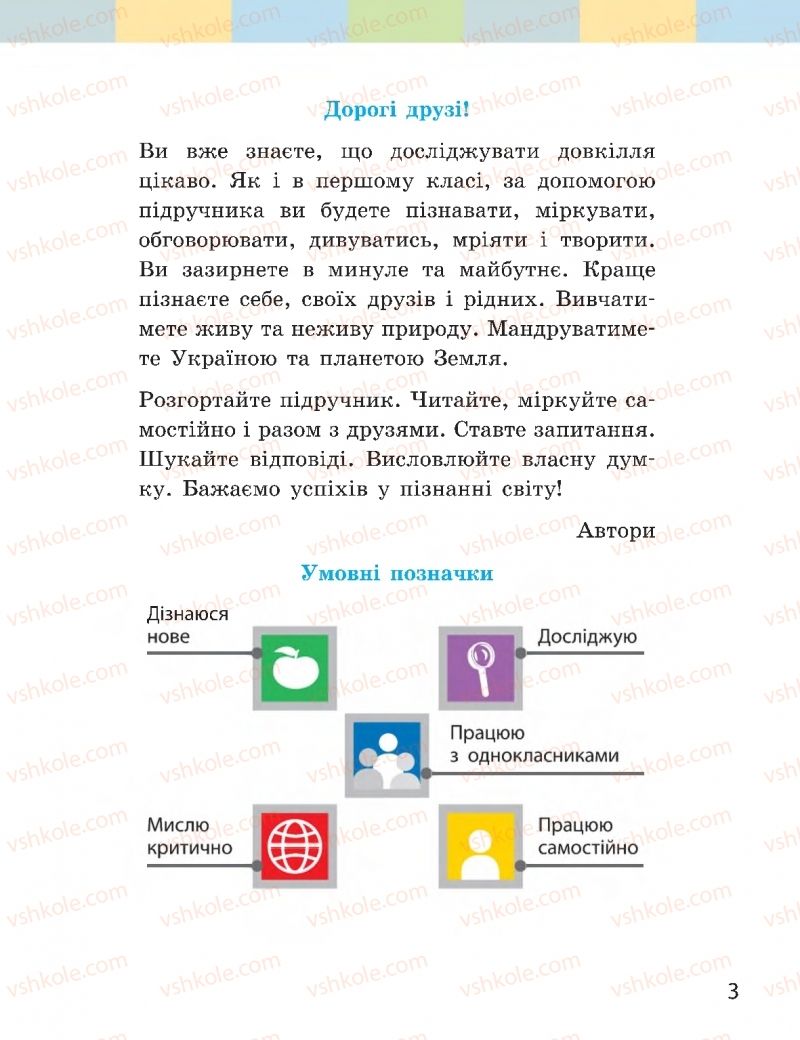 Страница 3 | Підручник Я досліджую світ 2 клас І.О. Большакова, М.С. Пристінська 2019 2 частина