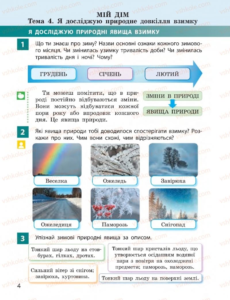 Страница 4 | Підручник Я досліджую світ 2 клас І.О. Большакова, М.С. Пристінська 2019 2 частина