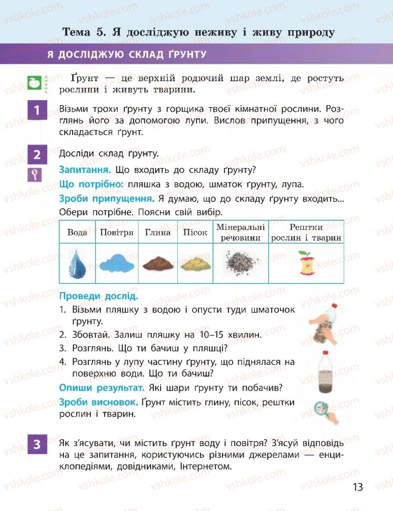 Страница 13 | Підручник Я досліджую світ 2 клас І.О. Большакова, М.С. Пристінська 2019 2 частина