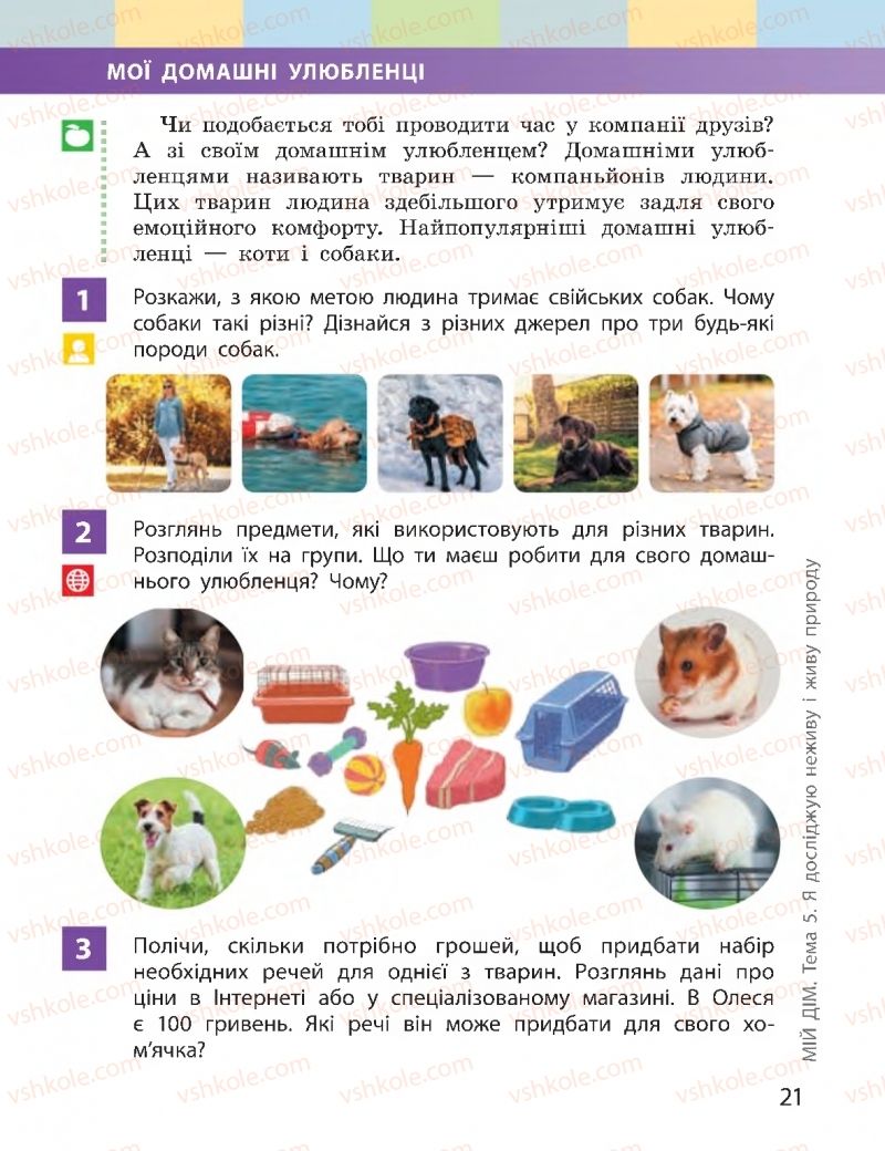Страница 21 | Підручник Я досліджую світ 2 клас І.О. Большакова, М.С. Пристінська 2019 2 частина