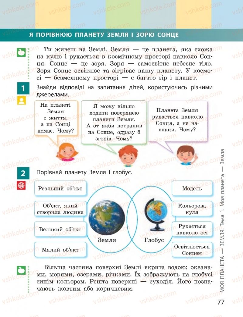 Страница 77 | Підручник Я досліджую світ 2 клас І.О. Большакова, М.С. Пристінська 2019 2 частина