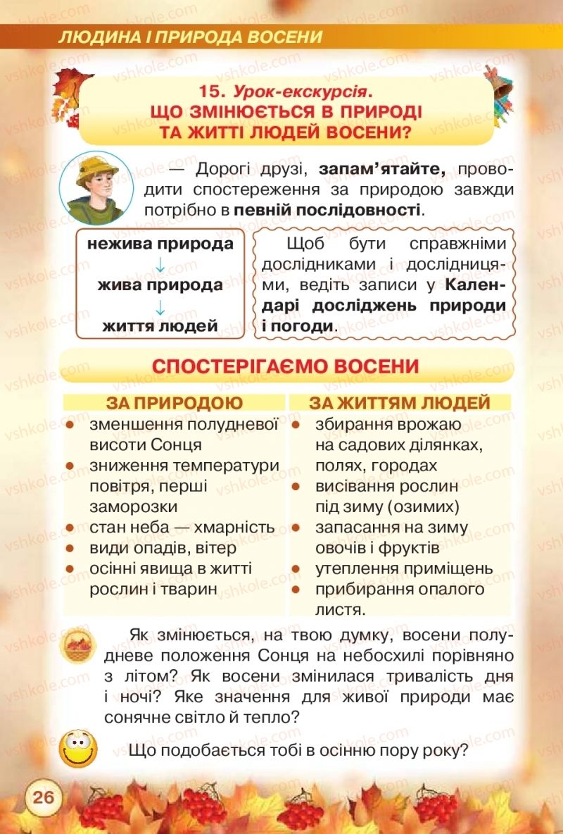 Страница 26 | Підручник Я досліджую світ 2 клас І.В. Грущинська, З.М. Хитра 2019 1 частина