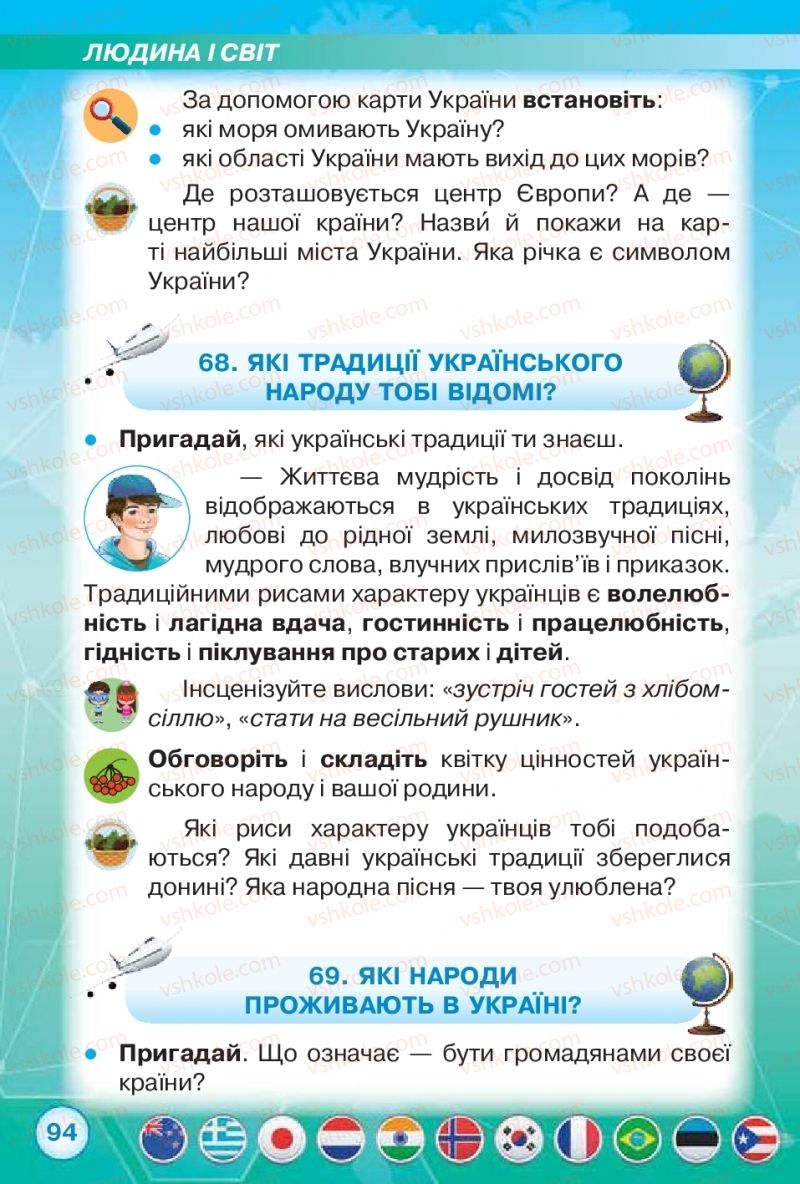 Страница 94 | Підручник Я досліджую світ 2 клас І.В. Грущинська, З.М. Хитра 2019 1 частина