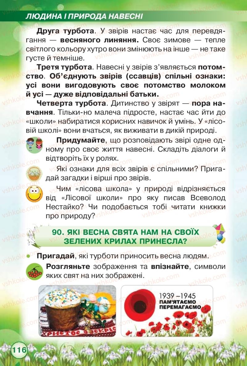 Страница 116 | Підручник Я досліджую світ 2 клас І.В. Грущинська, З.М. Хитра 2019 1 частина