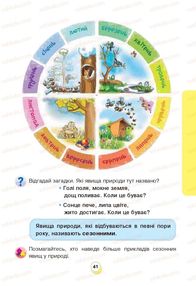 Страница 41 | Підручник Я досліджую світ 2 клас Н.О. Будна, Т.В. Гладюк, С.Г. Заброцька, Л.В. Лисобей, Н.Б. Шост 2019 1 частина