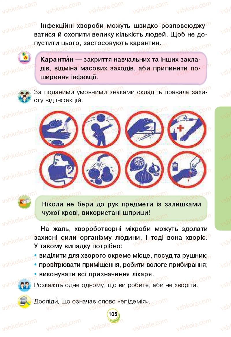 Страница 105 | Підручник Я досліджую світ 2 клас Н.О. Будна, Т.В. Гладюк, С.Г. Заброцька, Л.В. Лисобей, Н.Б. Шост 2019 1 частина