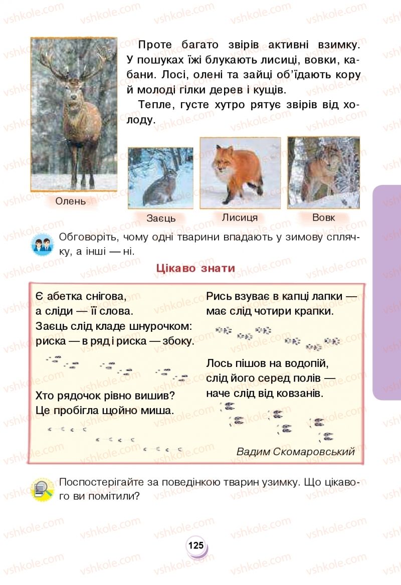 Страница 125 | Підручник Я досліджую світ 2 клас Н.О. Будна, Т.В. Гладюк, С.Г. Заброцька, Л.В. Лисобей, Н.Б. Шост 2019 1 частина