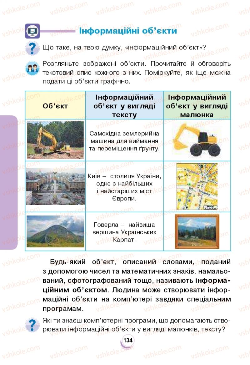 Страница 134 | Підручник Я досліджую світ 2 клас Н.О. Будна, Т.В. Гладюк, С.Г. Заброцька, Л.В. Лисобей, Н.Б. Шост 2019 1 частина