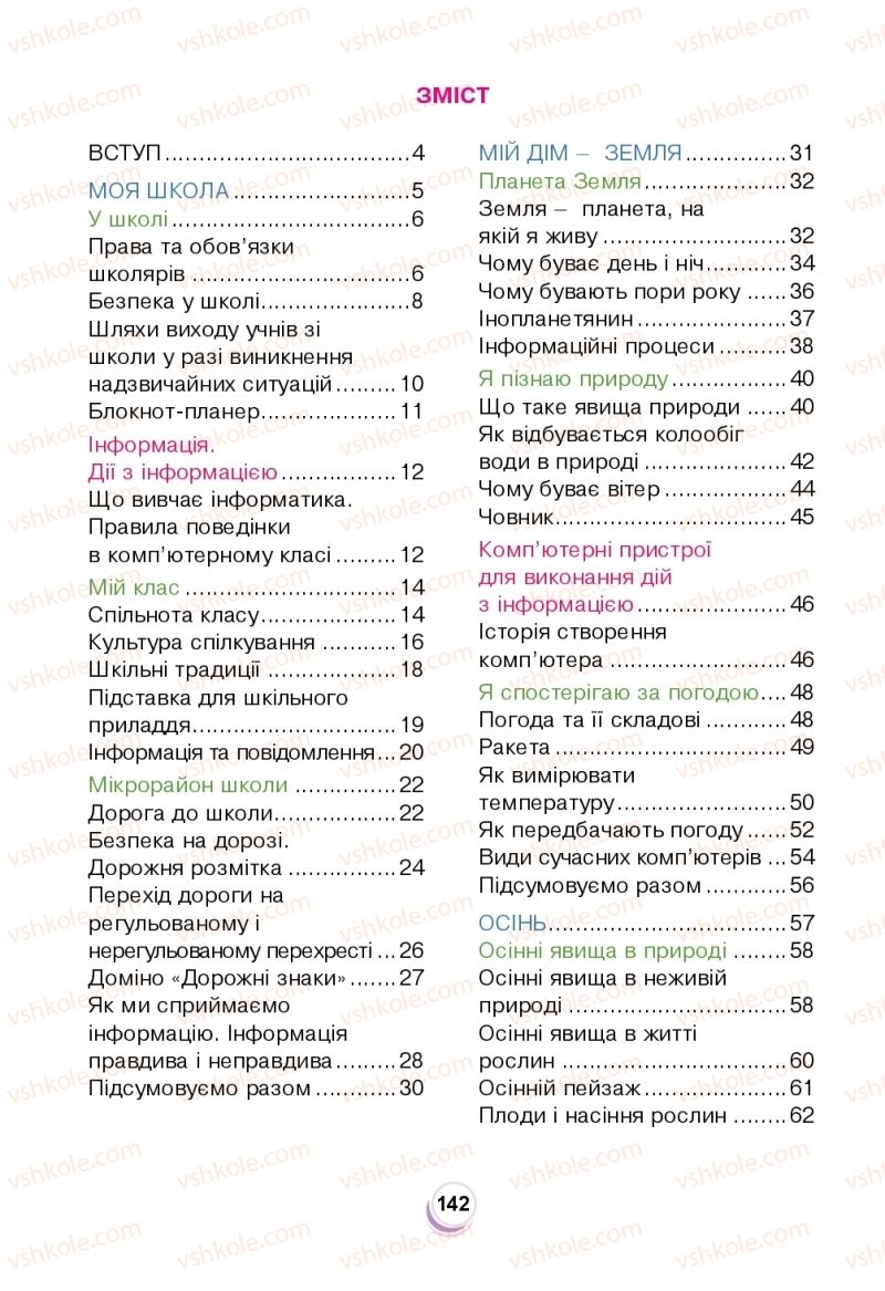 Страница 142 | Підручник Я досліджую світ 2 клас Н.О. Будна, Т.В. Гладюк, С.Г. Заброцька, Л.В. Лисобей, Н.Б. Шост 2019 1 частина