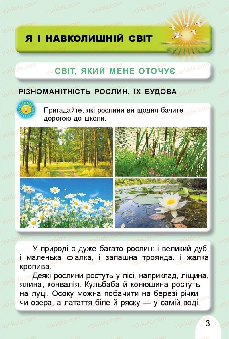 Страница 3 | Підручник Я досліджую світ 1 клас Т.Г. Гільберг, О.В. Гнатюк, Н.М. Павич 2018 2 частина