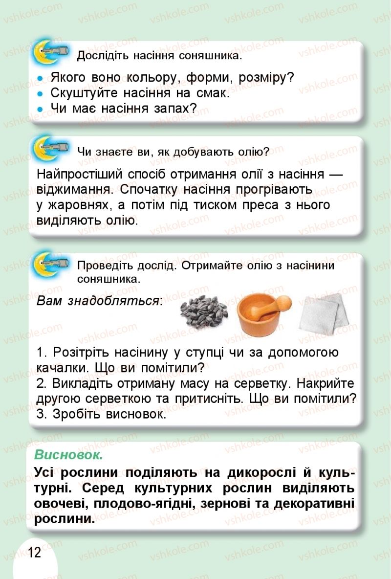 Страница 12 | Підручник Я досліджую світ 1 клас Т.Г. Гільберг, О.В. Гнатюк, Н.М. Павич 2018 2 частина