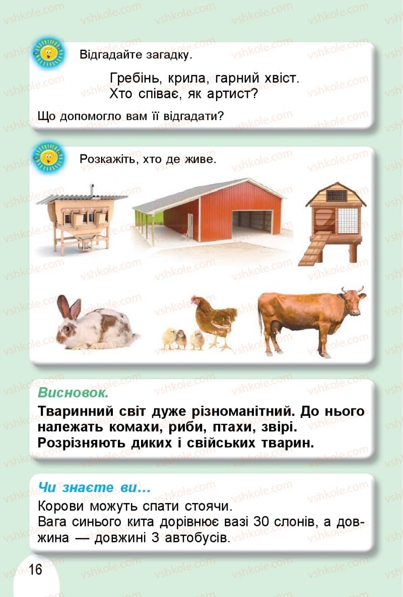 Страница 16 | Підручник Я досліджую світ 1 клас Т.Г. Гільберг, О.В. Гнатюк, Н.М. Павич 2018 2 частина