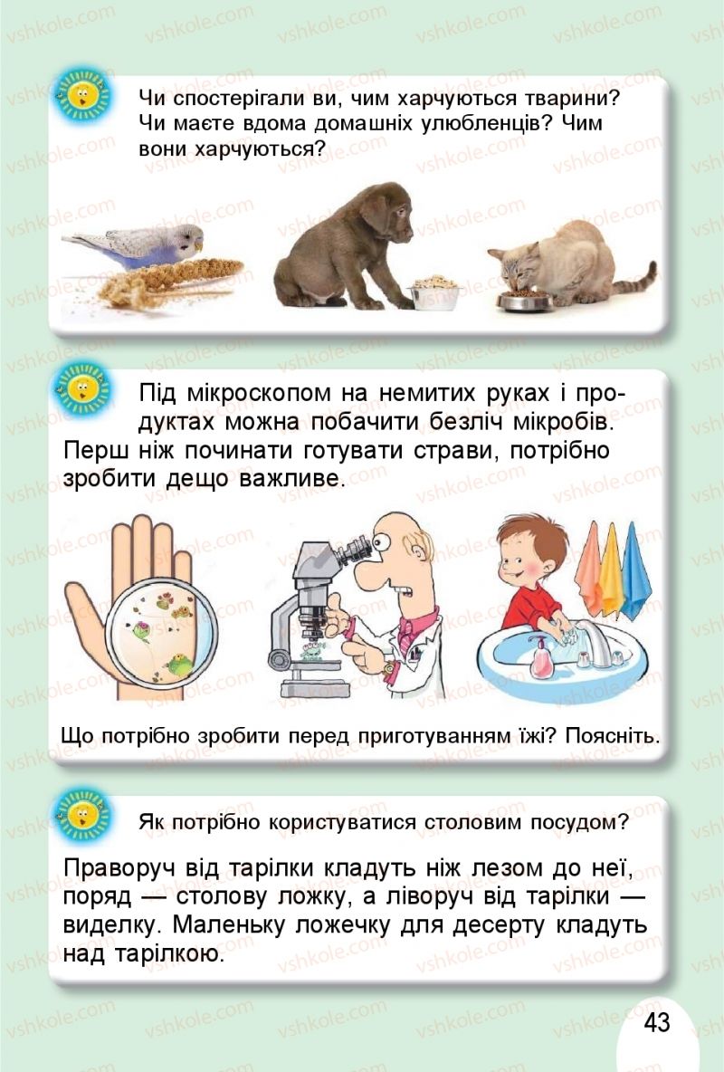Страница 43 | Підручник Я досліджую світ 1 клас Т.Г. Гільберг, О.В. Гнатюк, Н.М. Павич 2018 2 частина