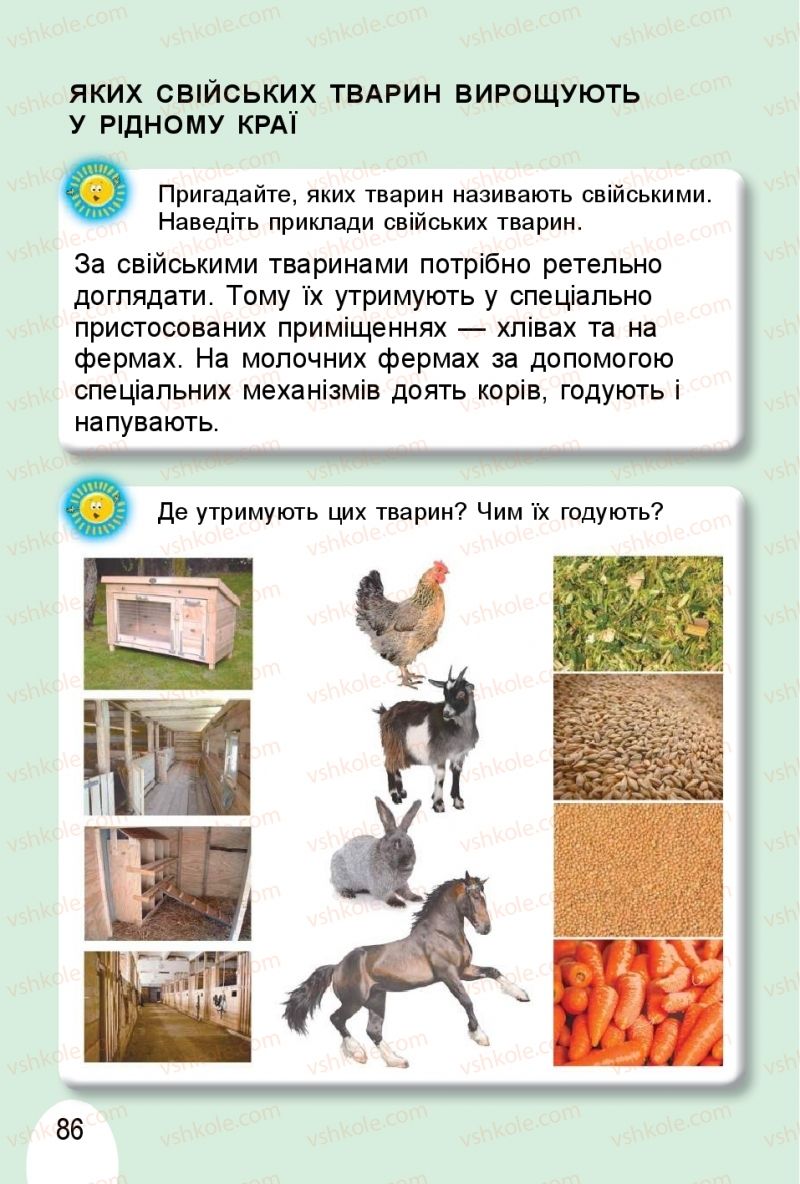 Страница 86 | Підручник Я досліджую світ 1 клас Т.Г. Гільберг, О.В. Гнатюк, Н.М. Павич 2018 2 частина