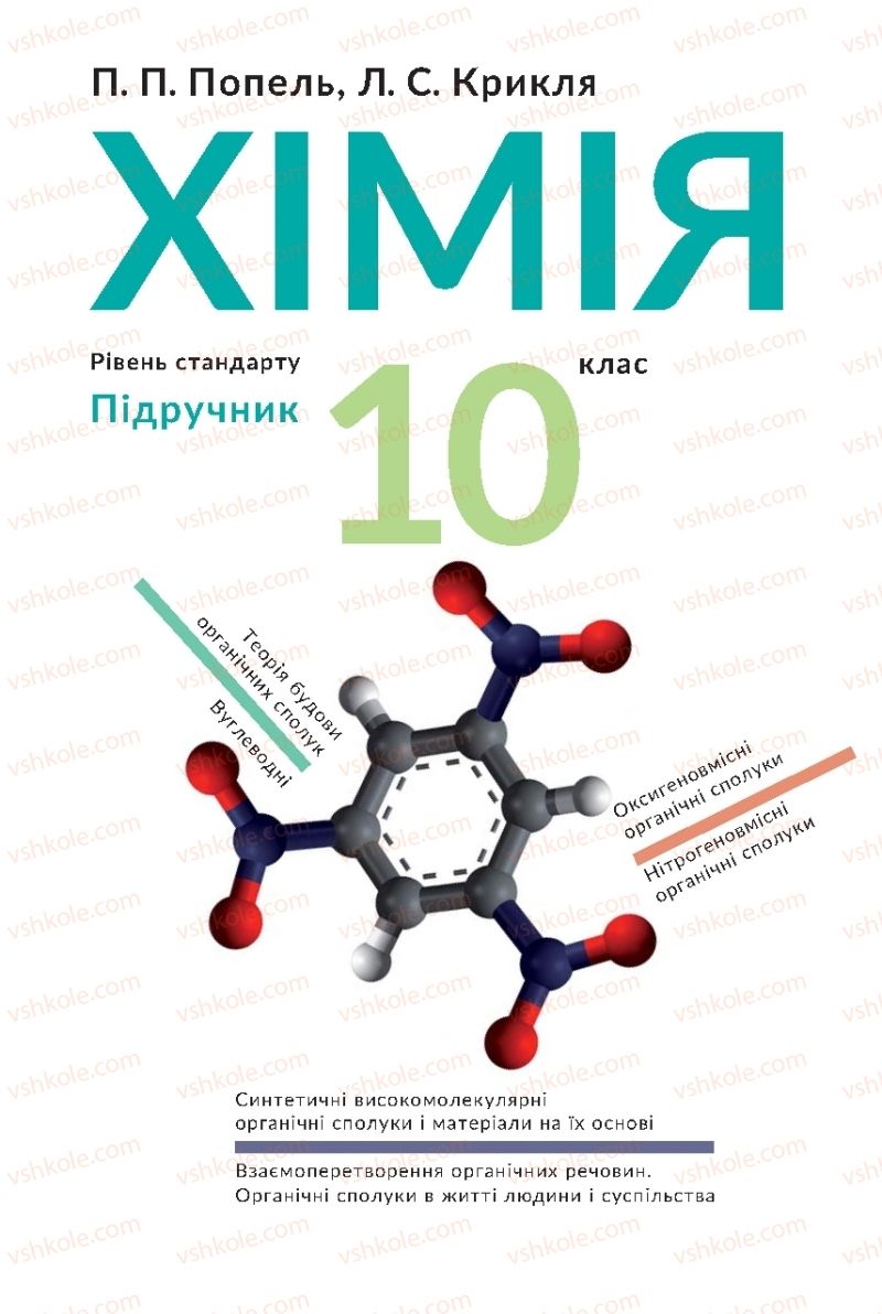 Страница 1 | Підручник Хімія 10 клас П.П. Попель, Л.С. Крикля 2018