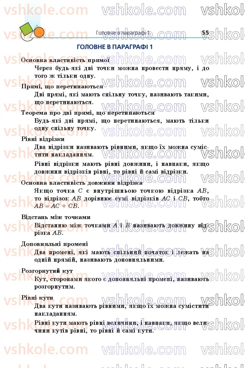 Страница 55 | Підручник Геометрія 7 клас А.Г. Мерзляк, В.Б. Полонський, М.С. Якір 2020