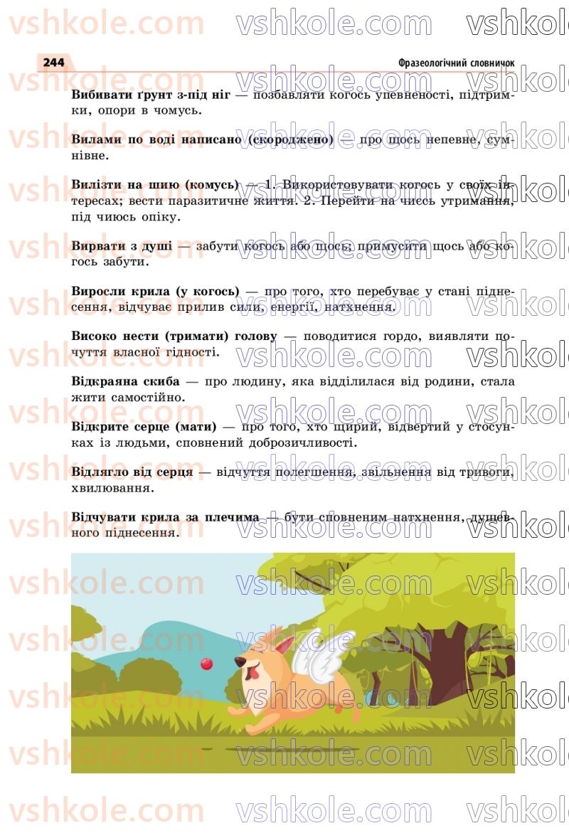 Страница 244 | Підручник Українська мова 7 клас О.П. Глазова 2020